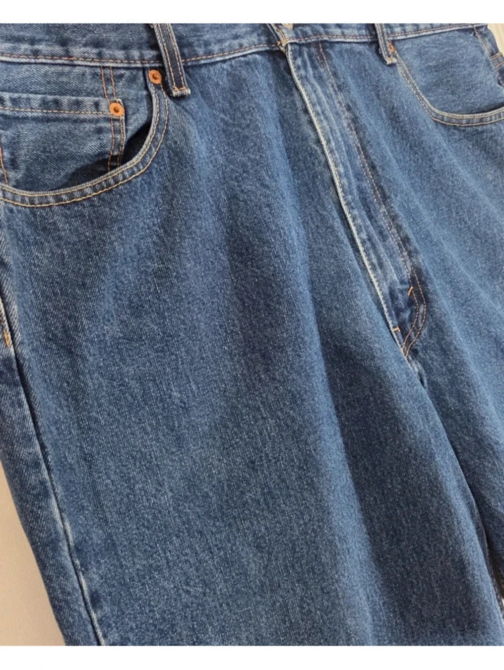 Levi's Men's 550 Relaxed Fit Tapered Blue Jeans W44 L34 Water<Less Denim #1589